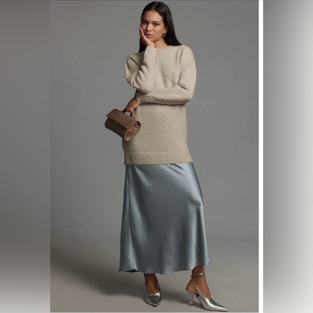 Anthropologie Gray Two-fer Sweater Dress